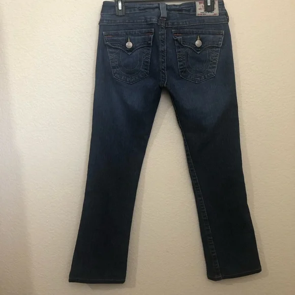 TRUE RELIGION Womens 28 Boot Cut Jeans Becky Medium Wash (altered, shortened) - Picture 10 of 16